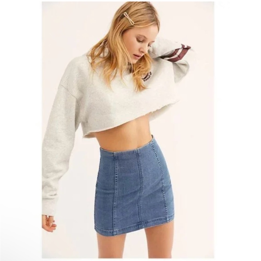 Free People Modern Femme Jean skirt size 6
